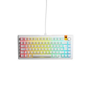 Glorious GMMK 3U 75% Custom Gaming Keyboard - Pre-Built, ISO (DE), Fox HE Switches, White