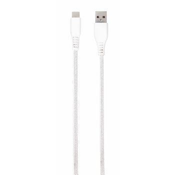 Kabel VIVANCO 61694, Type-C, Long Life, pleteni, 2.5m, bijeli