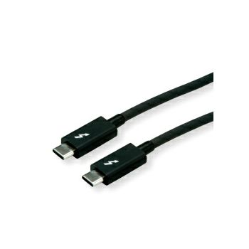 Roline USB-C Thunderbolt3 kabel, M/M, 2.0m, crni