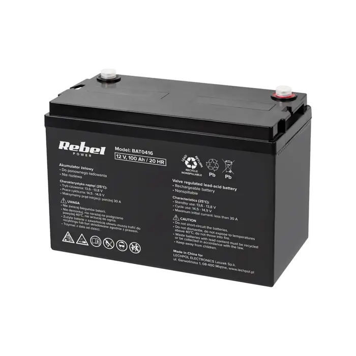 12V 100Ah Rebel Gel Battery