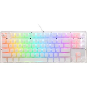 Ducky One 3 Aura White TKL Gaming Keyboard, RGB LED - MX-Speed-Silver