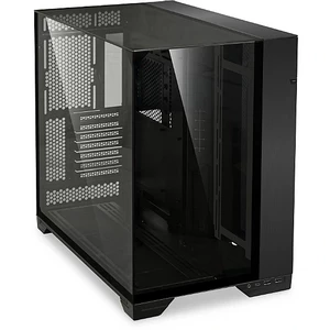 Lian Li O11 Vision Midi-Tower, Tempered Glass + TL LCD Lüfter, 3er-Pack inkl. Controller - 120mm, schwarz-GABU-484