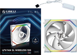 Lian Li UNI FAN SL Wireless ARGB PWM Lüfter - 120 mm, weiß-12SL1W1W