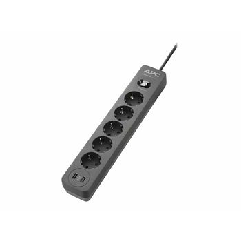 APC SurgeArrest 5 Outlet 2USB Black 230V