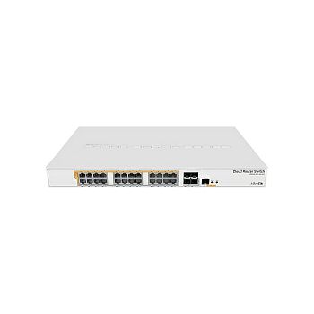 Mikrotik Cloud Router Switch CRS328-24P-4S+RM, 800 MHz CPU, 512MB RAM, 24×G-LAN (all PoE-out), 4xSFP+, RouterOS L5/SwitchOS (dual boot), 1U rackmount kučište, 500W PSU 