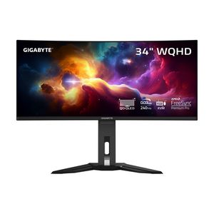 GIGABYTE MO34WQC2, 86,4 cm (34 Zoll) Curved, 240Hz, FreeSync Premium Pro, OLED - DP, 2xHDMI, USB-MO34WQC2