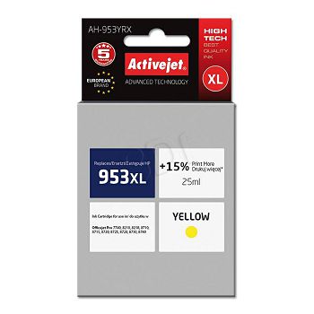 ActiveJet yellow ink HP 953XL F6U18AE