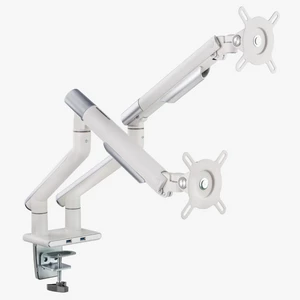 Alterzone Arm Duo USB Aluminum Monitor Arm, 2 x USB 3.0 Ports, White-ALZUSBDARM17-32-W