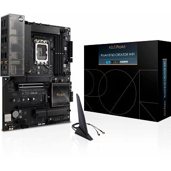 ASUS ProArt B760-CREATOR WIFI, DDR5, 2.5Gb LAN, SATA3, USB3.2Gen2x2, DP, Wi-Fi 6, LGA1700 ATX