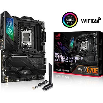 ASUS ROG STRIX X670E-F GAMING WIFI, DDR5, SATA3, USB3.2Gen2x2, DP, WiFi, AM5 ATX