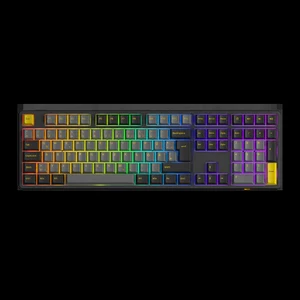 AKKO Black & Gold 5108B Plus Wireless Gaming-Tastatur, RGB, - V3 Cream Yellow Pro Switch, schwarz, ISO (DE)-6925758630092