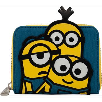 LOUNGEFLY MINION TRIPLE MINION BELLO ZIP AROUND WALLET - 671803375840