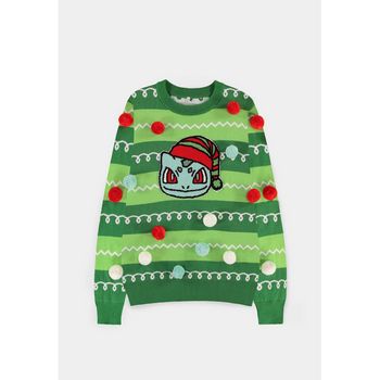 DIFUZED POKEMON - BULBASAUR PATCHED CHRISTMAS JUMPER - L - 8718526172881