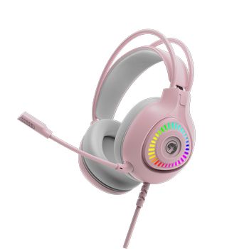 MARVO H8325 PK WIRED HEADSET RGB PINK - 6932391932254