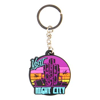 JINX Cyberpunk 2077 visit night city keychain - 889343133855