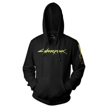 JINX CYBERPUNK 2077 LOGO PULLOVER HOODIE ČRNA S - 889343133923