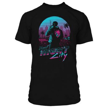 JINX CYBERPUNK 2077 DESTINATION NIGHT CITY PREMIUM TEE ČRNA S - 889343134357