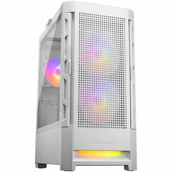 COUGAR | Duoface RGB White | PC Case | Mid Tower / Airflow Front Panel / 2 x 140mm & 1x 120mm ARGB Fans incl. / TG Left Panel