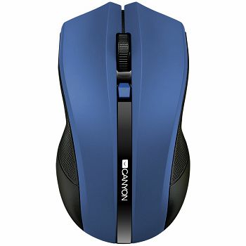 CANYON MW-5 2.4GHz wireless Optical Mouse with 4 buttons, DPI 800/1200/1600, Blue, 122*69*40mm, 0.067kg