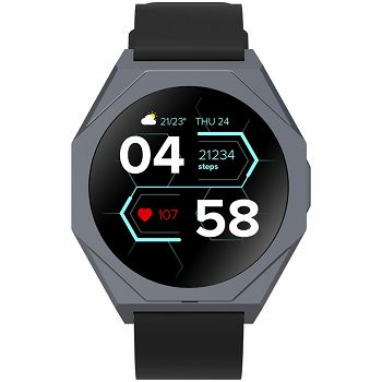 CANYON Otto SW-86, Smart watch Realtek 8762DK LCD 1.3 LTPS 360X360px, TP G+F 1+gesture 192KB Li-ion polymer battery 3.7v 280mAh,Gun aluminum alloy case middle frame+plastic bottom case+black silicon