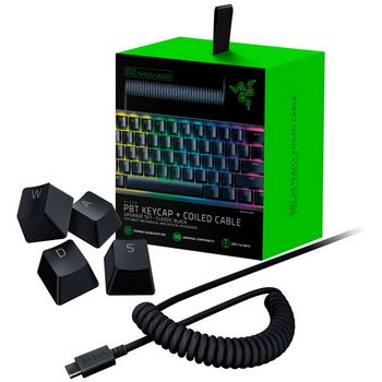 Razer PBT Keycap + Coiled Cable Upgrade Set, US/UK - schwarz RC21-01490800-R3M1