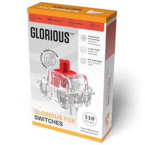 Glorious Fox Heavy Switches, mechanical, 5-pin, linear, MX-Stem, 55g - lubed, 110 pieces