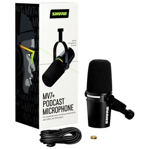 Shure MV7+-K Podcast Mikrofon XLR/USB - schwarz-MV7+-K