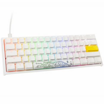 Ducky One 2 Pro Mini White Edition Gaming Tastatur, RGB LED - Cherry Blue (US)-DKON2061ST-CUSPDWWT2