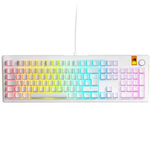 Glorious GMMK 3U 100% Custom Gaming Keyboard - Pre-Built, ISO (DE), Fox HE Switches, White