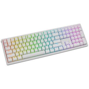 Ducky Zero 6108 Pure White Wireless Gaming Tastatur - MX2A Blue (US)-DKZE2408ST3-CCUSPDOECL2WW1