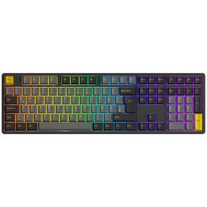 AKKO Black & Gold 5108B Plus Wireless Gaming-Tastatur, RGB, - V3 Cream Blue Pro Switch, schwarz, ISO (DE)-6925758630108