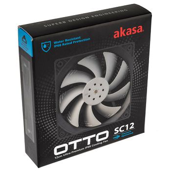 Akasa OTTO SC12 PWM fan, water resistant - 120mm AK-FN109