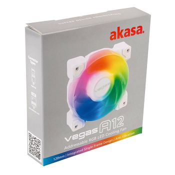 Akasa Vegas A12 Addressable-RGB Fan - 120 mm AK-FN111-WH