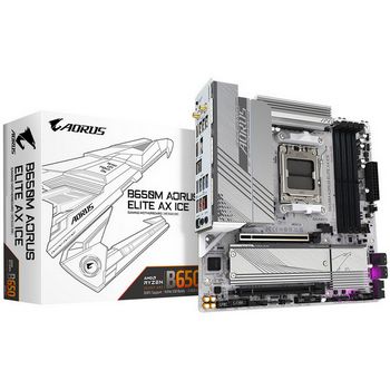 GIGABYTE B650M Aorus Elite AX ICE, AMD B650 Mainboard - Sockel AM5, DDR5 B650M A ELITE AX ICE G10