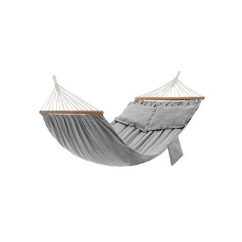 SONGMICS Double Hammock with 2 Cushions Gray GDC022G01