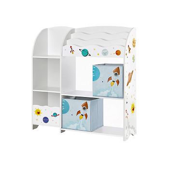 SONGMICS organizer of toys and books white