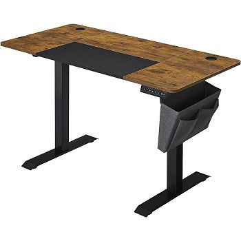 SONGMICS electric Sit/Stand table with black rustic frame