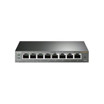 TP-Link 8-port Gigabit PoE Easy Smart preklopnik (Switch), 8×10/100/1000M RJ45, 4×PoE+, metalno kućište, 13" (64W)