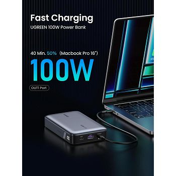 Ugreen 100W 20000mAh Portable Three Port Laptop Battery