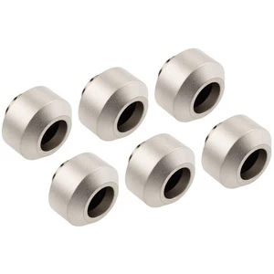 Optimus Hardtube Fitting, 12 mm, 6er-Pack mit Werkzeug - Satin Nickel-OP-FIT-HARD-12MM-NICKEL-6PACK