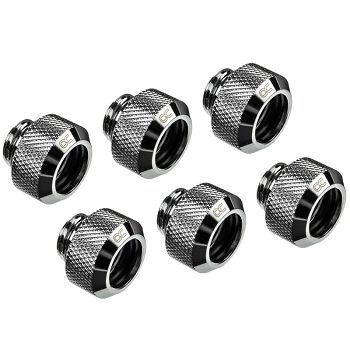 Alphacool Eiszapfen 13mm Hardtube Anschraubtülle G1/4, 6-Pack - chrome 17376