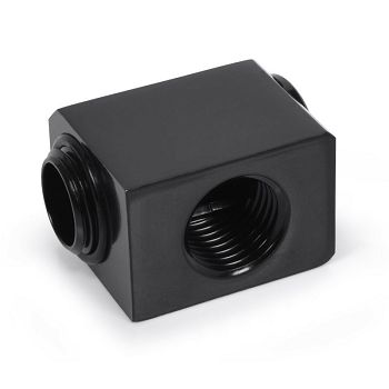 Alphacool Low Profile Adapter 90 Grad G1/4 Zoll AG auf G1/4 Zoll IG - drehbar - schwarz 17578