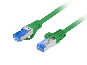 LANBERG PATCHCORD S/FTP CAT.6A 1M GREEN LSZH