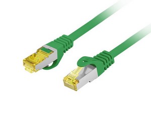 LANBERG PATCHCORD S/FTP CAT.6A 2M GREEN LSZH