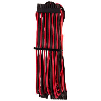 Corsair Premium Sleeved 24-Pin-ATX-Kabel (Gen 4) - rot/schwarz CP-8920233