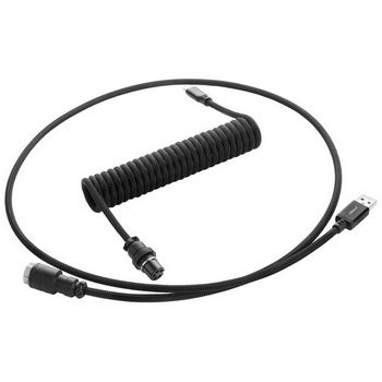 CableMod Pro Coiled Keyboard Cable USB-C zu USB Typ A, Midnight Black - 150cm CM-PKCA-CKAK-KK150KK-R