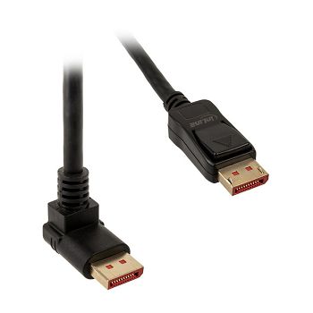 InLine 8K (UHD-2) DisplayPort Kabel, nach oben gewinkelt, schwarz - 1m 17151O