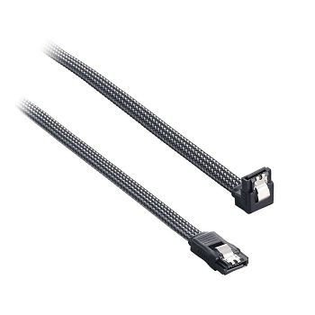 CableMod ModMesh Right Angle SATA 3 Cable 30cm - carbon CM-CAB-RSAT-N30KC-R