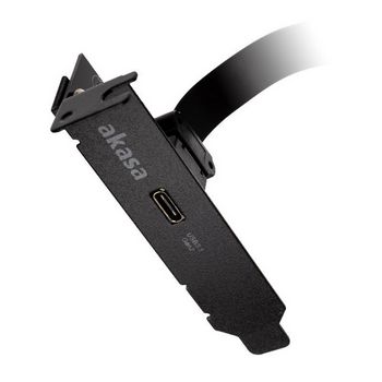 Akasa Low Profile PCI Bracket Adapter, USB 3.1 Typ C - black AK-CBUB37-50L