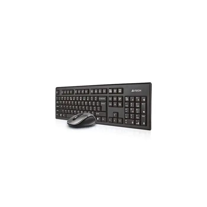 A4Tech 7100N desktop keyboard Mouse included RF Wireless QWERTY English Black